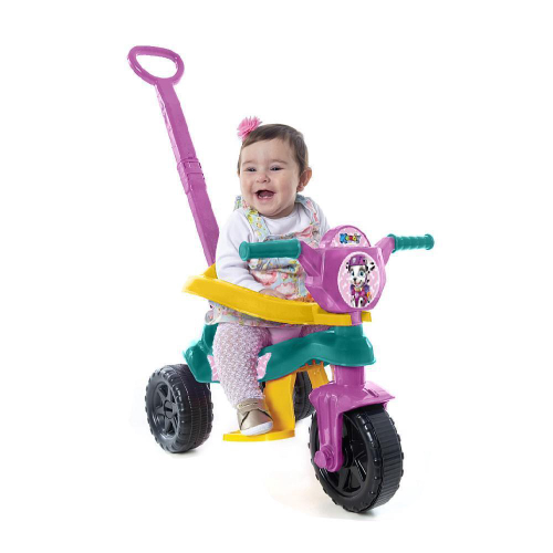 Triciclo Infantil Motoca Azul Pedal Haste Velotrol Tatetico