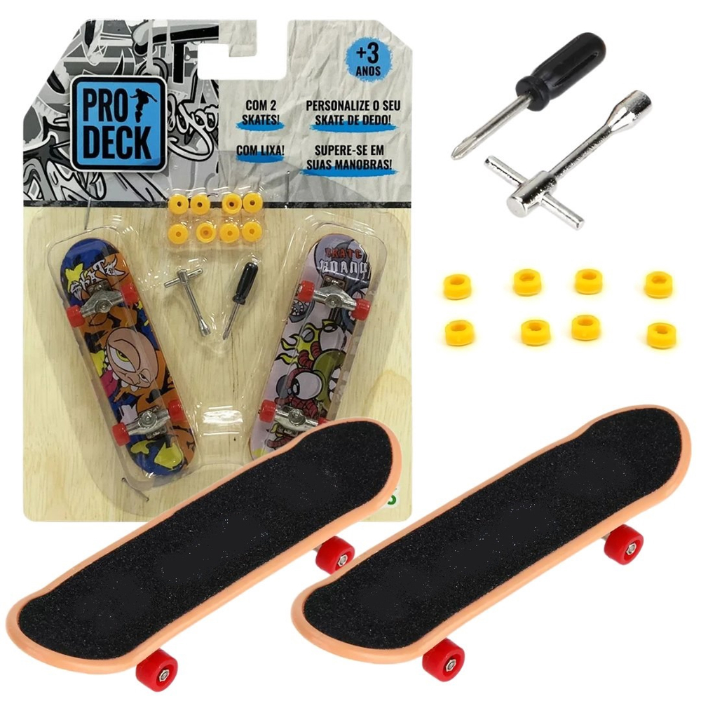 Skate De Dedo Profissional Kit 2 Mini Skate Truck Metal em Promoção na  Americanas