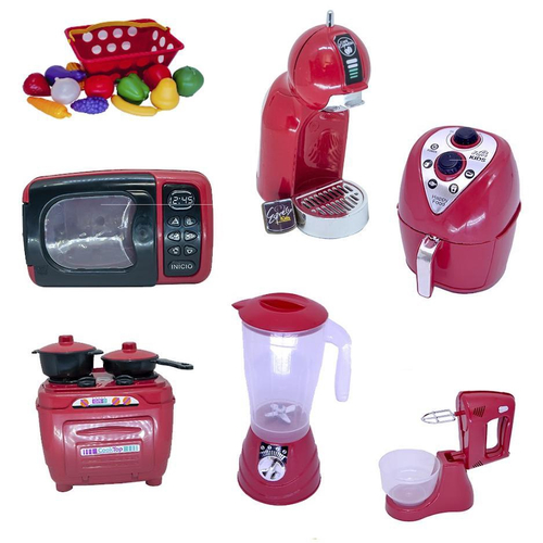 Kit Cozinha Infantil Jogo De Chá Panelas Brinquedo Comidinha - R$ 63,59