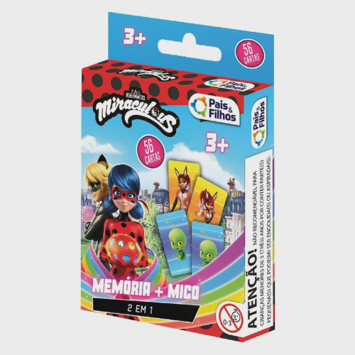 Jogo Carton Miraculous Ladybug Rouba Monte Copag