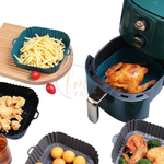 Forma Bandeja De Silicone Quadrada Para AirFryer, Fritadeira Forno e Microondas Super Prática para Cesto de 16cm Ou Maior