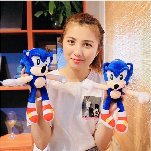 Boneco Pelucia Sonic Sega Musical 28cm