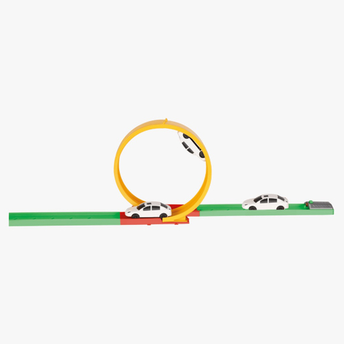 Pista de Carrinhos Super Duplo Looping 360 com Luz e 2 Carrinhos e