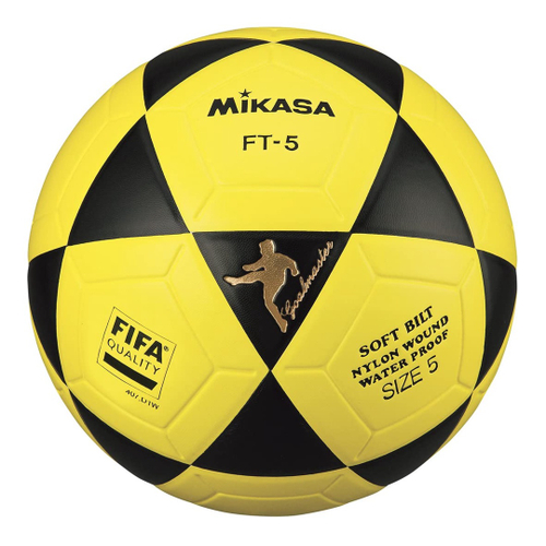 Bola De Futevolei Mikasa FT-4 Couro - Amarelo e preto em Promoção