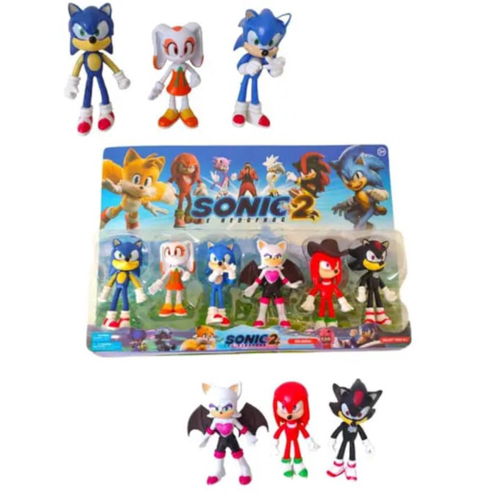 Kit Sonic Com 6 Bonecos e Seus Amigos em Promoção na Americanas