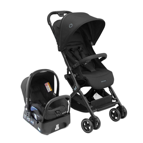 Carrinho de Bebe Maxi Cosi Bebê Conforto Lara Trio Essential Black Preto Cax00767