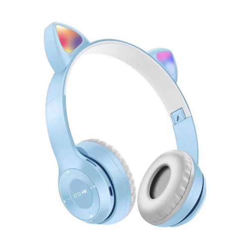 Fone Gatinho Sem Fio Led Bluetooth Infantil Orelha Gato Cat