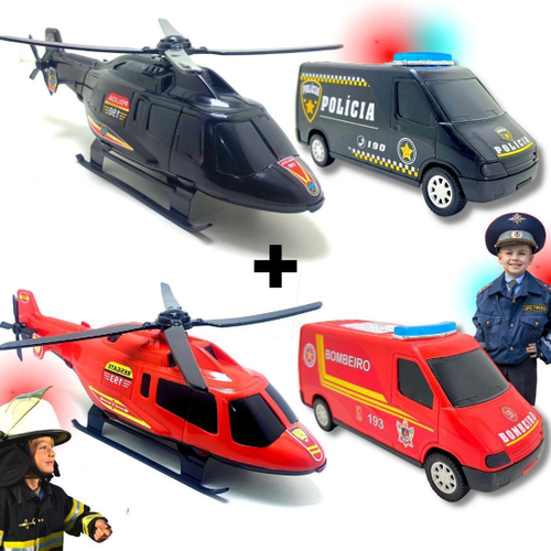 Kit Brinquedo Caminhão Bombeiro Fire Rescue - Chic Outlet