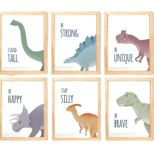 Quadros Decorativos Quarto Infantil Dinossauro Baby