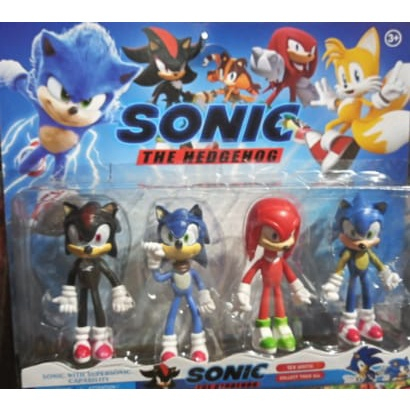 Kit Sonic Cartelado com 4 Bonecos 12 cm no Shoptime