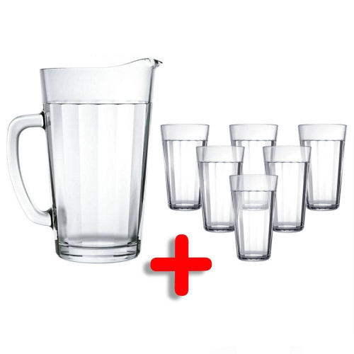 Jogo Copo Americano Multiuso Long Drink 300ml - Kit 6 Un Cor Transparente