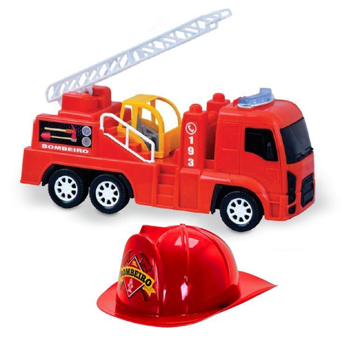 Caminhão Bombeiro 4 em 1 City Machine Vermelho – Multikids