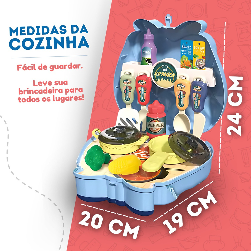 Conjunto Chef Cozinha Feminino - MESTRE CUCA BACANA - Cozinha Infantil / de  Brinquedo - Magazine Luiza