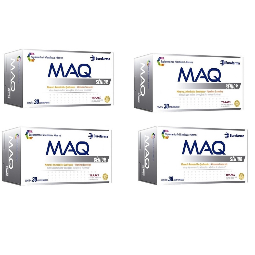 Kit 4 Maq Senior Suplemento De Vitaminas 30Cpr – Eurofarma em Promoção ...