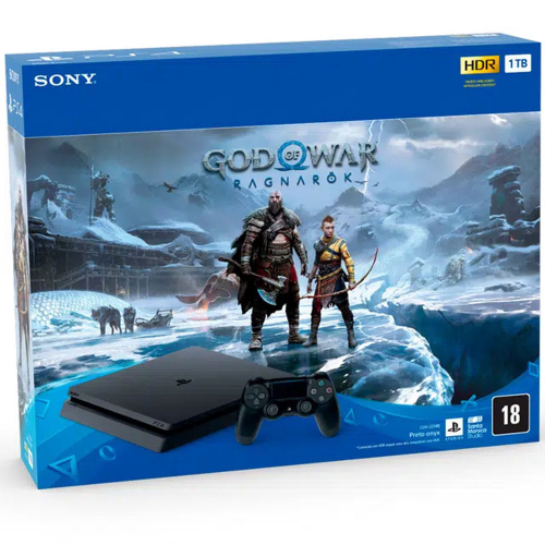 Console Sony Playstation 4 Slim Mega Pack, Com Controle Sem Fio