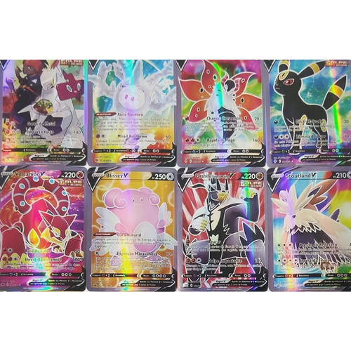 Lote 150 Cartas Pokémon Vmax V Gx Português Cartas Brilhante