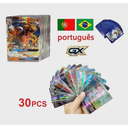 Lote 50 Cartas Pokémon Vmax V Gx Em Português Cartas Brilhantes