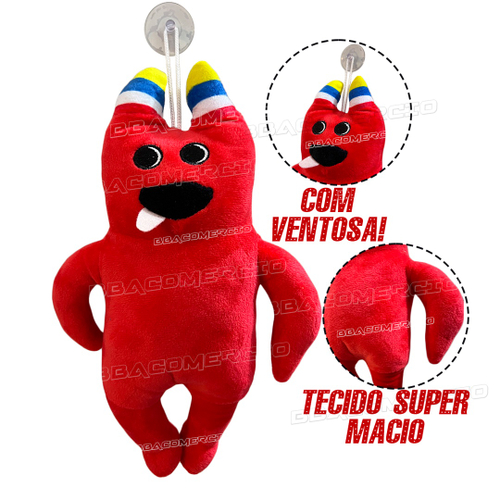 Pelúcia Creche do Banban Boneco Monstro Vermelho Banban 25cm