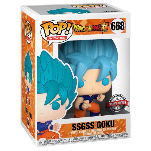 Boneco Funko POP! Animation - Dragon Ball Super: Goku SSGSS (Super Saiyajin  Blue) #668 - Bazaar Geek