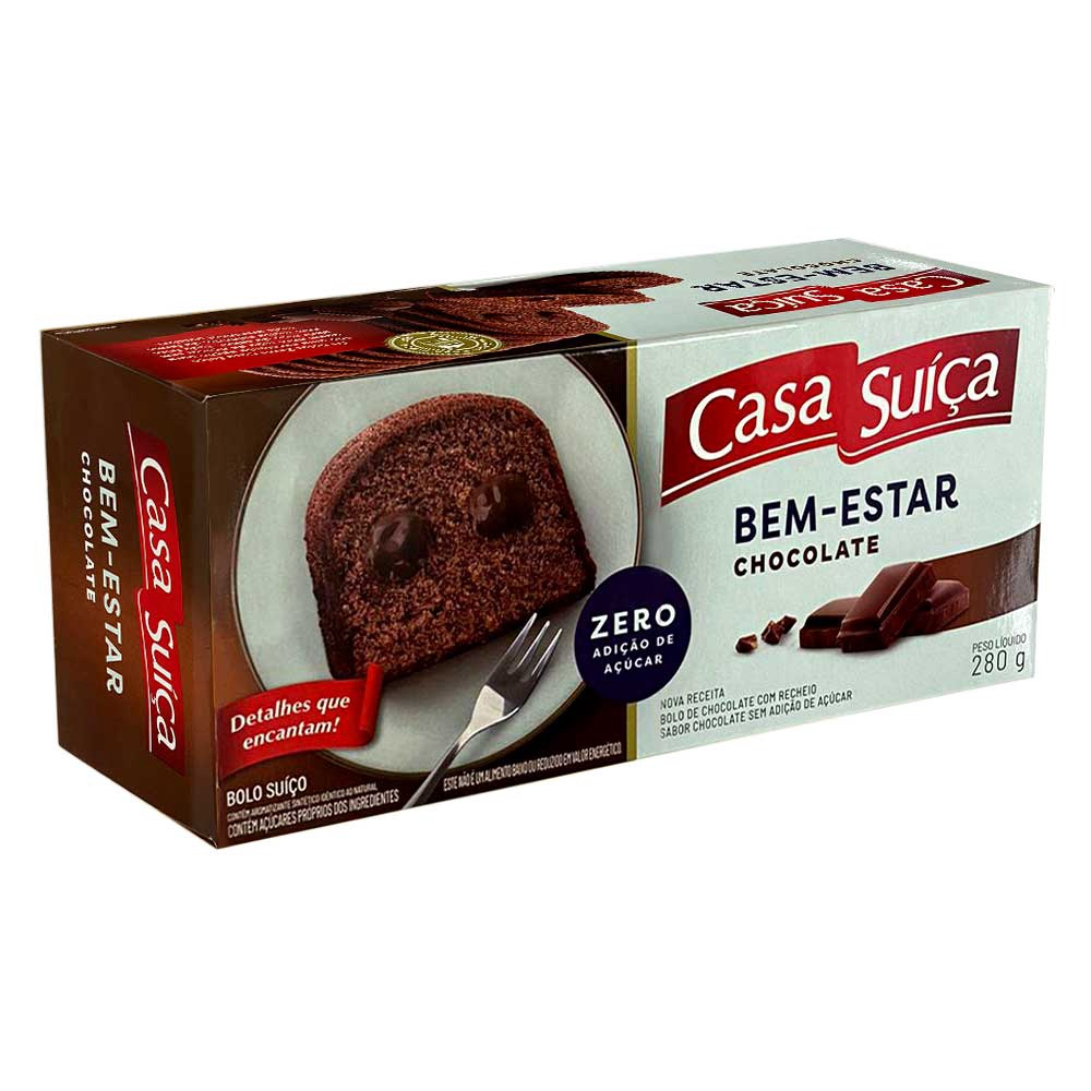 Bolo Recheado Chocolate Zero Açúcar 280g - Casa Suíça em Promoção na  Americanas