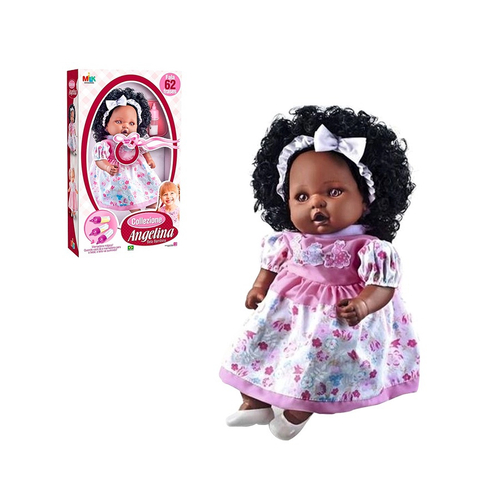 Boneca Collezione Angelina Negra Milk Brinquedos - Lojas Tem