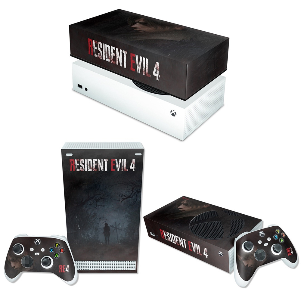 Capa Anti Poeira e Skin Xbox One X - Resident Evil 4 Remake em