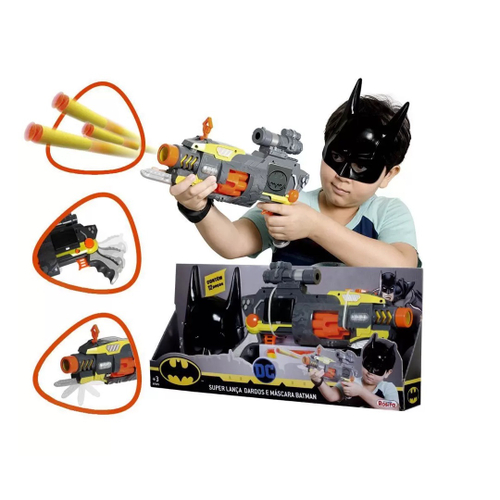 Mega Lança Dardos Do Batman Com Mira Máscara Estilo Nerf em Promoção na  Americanas