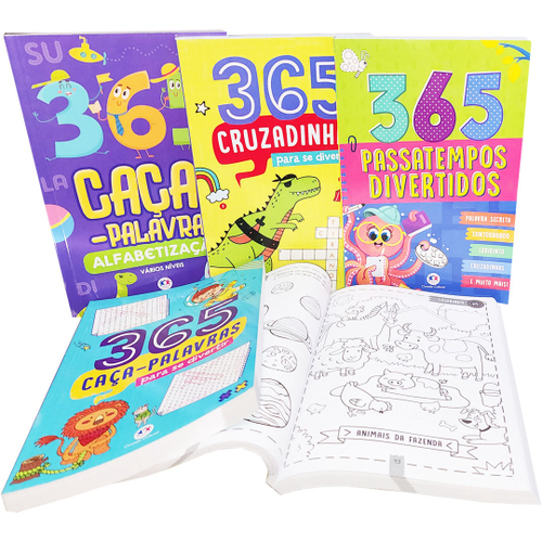 Kit c/ 3 Livros Caça-palavras Nível: Médio/ Difícil