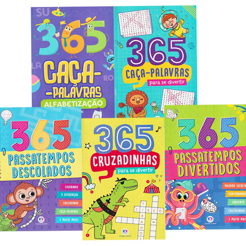 Livro - 365 caça-palavras - Animais em Promoção na Americanas