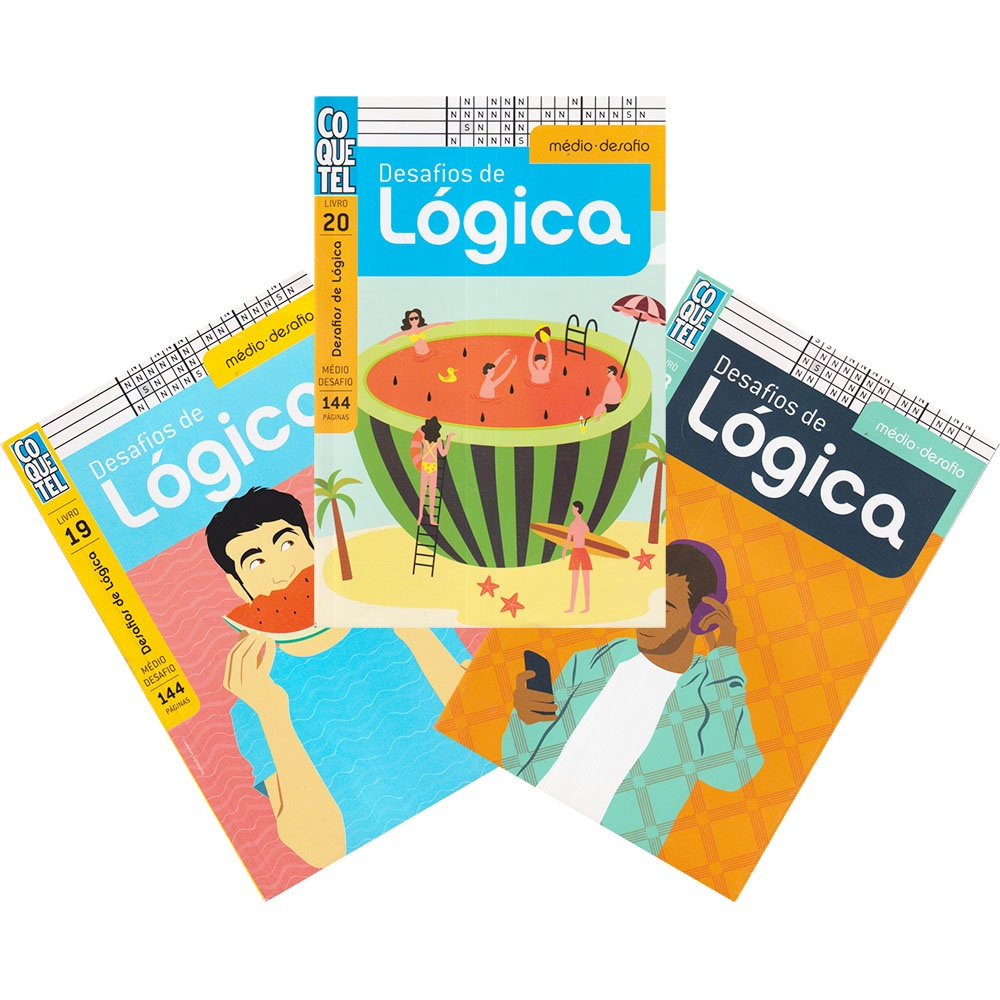 Livro de Passatempo Coquetel Problemas de Lógica Kit 2 Vols