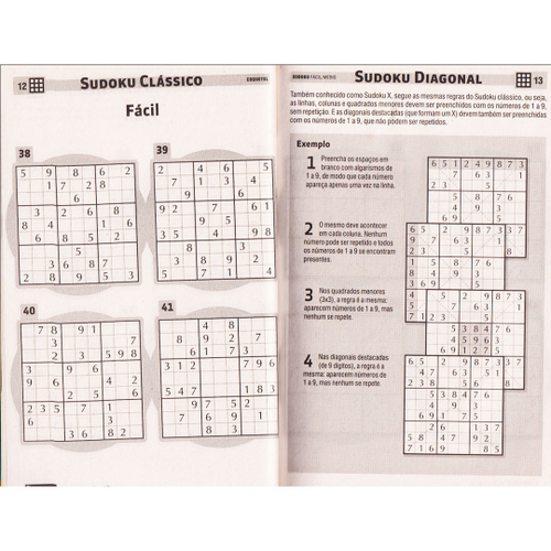 Kit Passatempo: Sudoku, Fácil/Médio, 5 Unidades - Edição 22