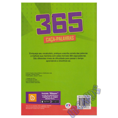 Livro De Passatempo Caça Palavras Exercício Mental no Shoptime