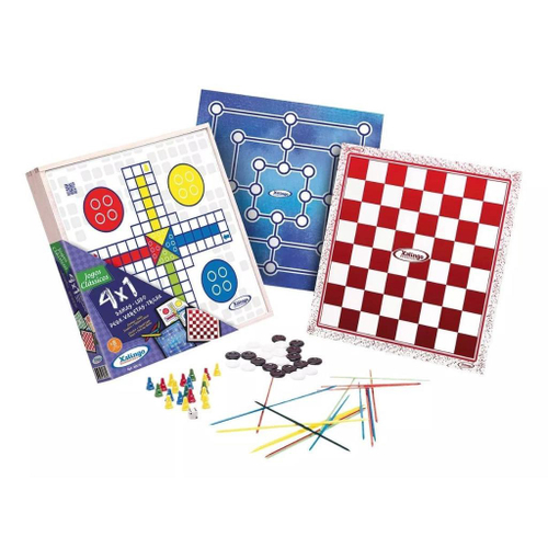 Kit Jogos De Tabuleiro Com Damas Ludo e Trilha De Madeira em Promoção na  Americanas