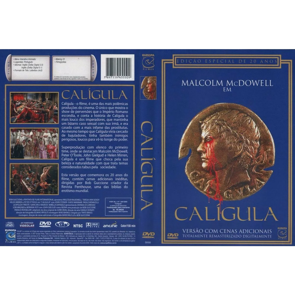 Dvd Original Calígula Com Malcolm Mcdowell em Promoção na Americanas