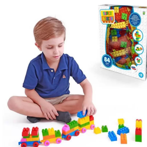 Brinquedo Blocos De Montar Plukt 100 Pecas Poki Toys - Paki Toys