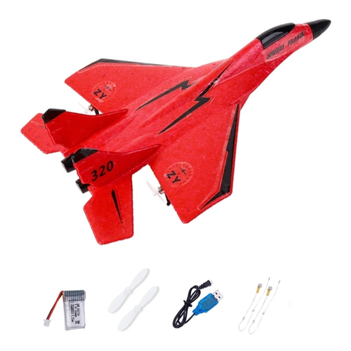 Avião/planador Jato Bi-motor Rc Controle Remoto Fx820 Su-35