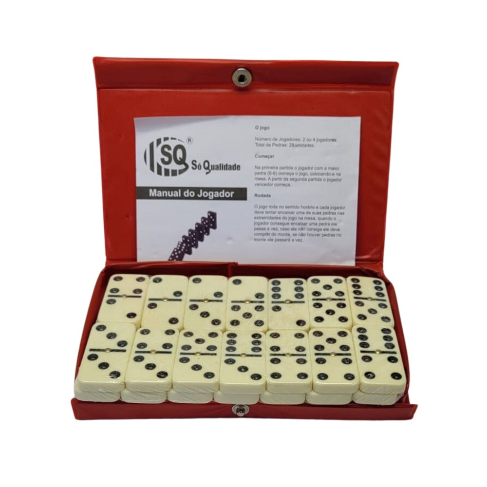 JOGO DE DOMINO C/ 28 PEÇAS - ESTOJO XH-5008 - Mais Eletrônicos -  Distribuidora