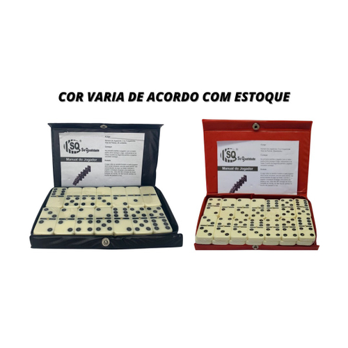 Jogo de Domino No Estojo Osso Branco 28 Peças - Pequeno - Shop Macrozao