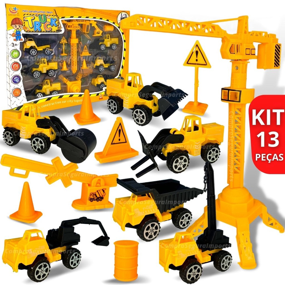 Kit Construção Infantil Com Guindaste Tratores De Brinquedo Em Promoção Na Americanas