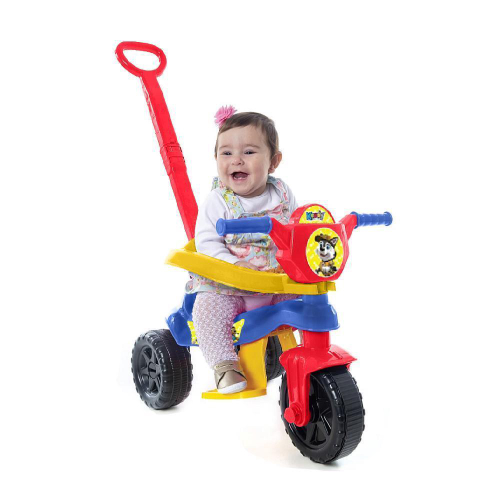 Carrinho Infantil Passeio e Pedal Triciclo 2 em 1 - Play Trike - Maral -  Rosa