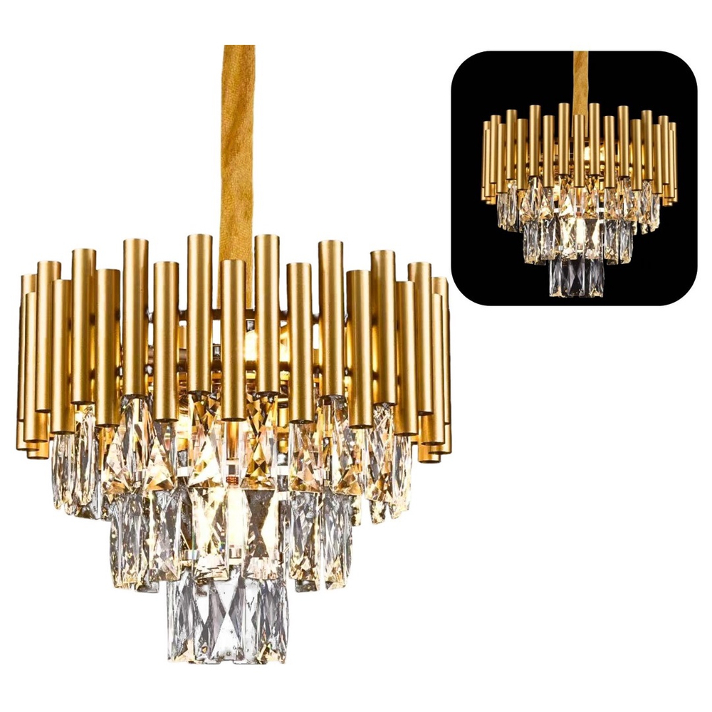 Lustre Pendente Moderno Cascata de Cristal K9 Alto Brilho Luxuoso Clássico  Estilo Thereza Redondo p/ Sala de Estar Jantar Quarto de Casal Lavabo Mesa  em Promoção na Americanas