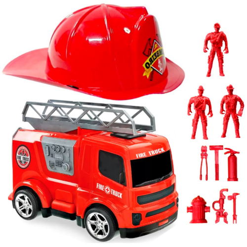 Caminhão Brinquedo Bombeiro Fire c/ Som E Luz - Magic Toys no Shoptime