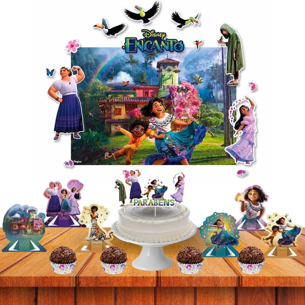 4 Topo Decoração de Bolo Tema Festa Encanto - Fantasia Kids