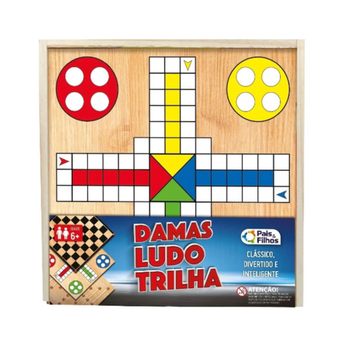 Jogos Clássicos Damas e Ludo Jogos de Tabuleiro