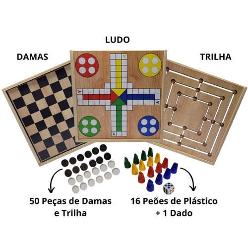 Jogo de damas E ludo junges em Promoção na Americanas