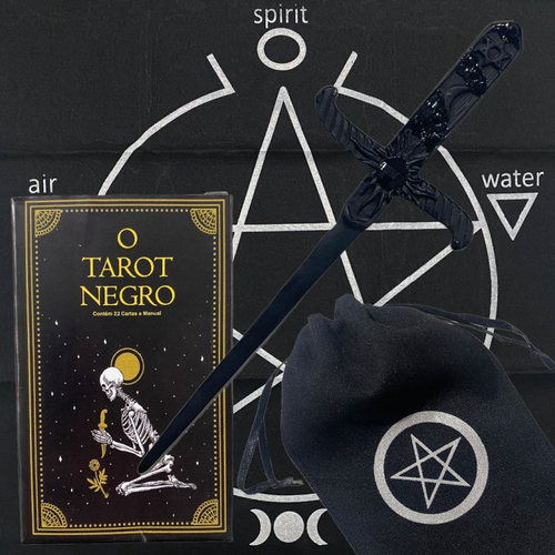 Jogo Cartas Baralho O Tarot Negro 22 Cartas Manual Promoção