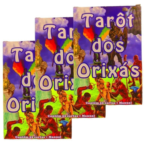 Baralho Tarot dos Orixás Colorido Oráculo Deck 22 Cartas 