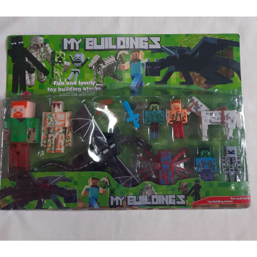 Kit Cartelados do Minecraft Bonecos + Dragão + Creeper + Aranha