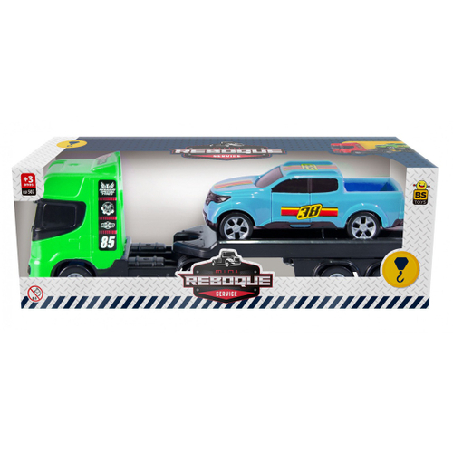 Caminhão Top Truck Cegonha Com Carrinhos App Jogo - Bs Toys