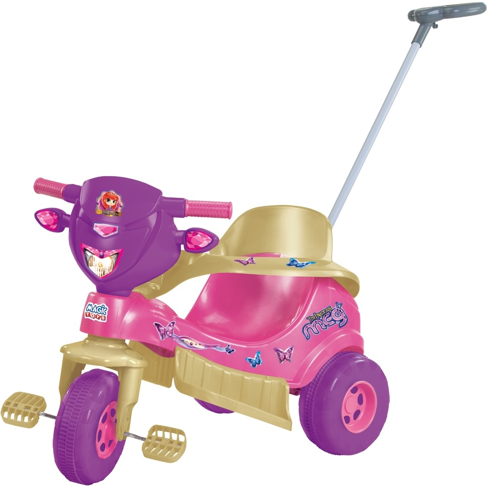 Triciclo Velotrol Infantil Bebe Motoca Festa Rosa Magic Toys - Lojas Magal